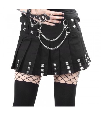 Women Gothic Skirt Silver Chains Skirt Punk Skirt Chain Metal Rock Mini Skirt